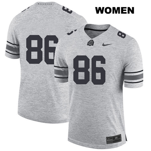 Ohio State Buckeyes Women's Dre'Mont Jones #86 Gray Authentic Nike No Name College NCAA Stitched Football Jersey HH19G15DA
